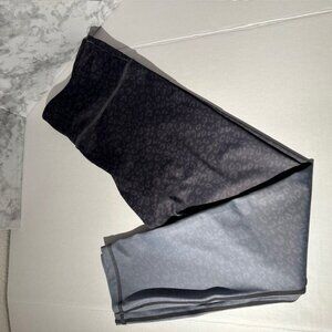 ZYIA Ombre Patterned Black to Gray 7/8 Leggings Like New Size 12